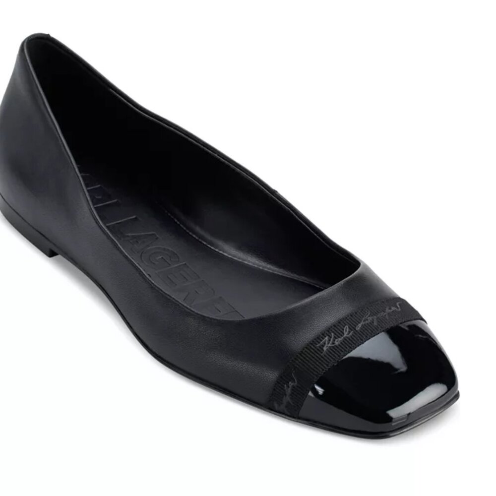 NWT KARL LAGERFELD PARIS Women's Zayne Square-Toe Ballet Flats Size 8